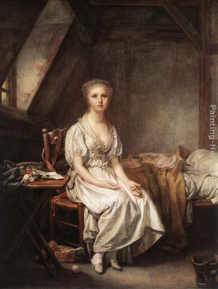 The Complain of the Watch painting - Jean Baptiste Greuze The Complain of the Watch art painting